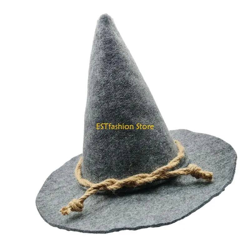 Y5GC Light weight Scarecrows Witch Hat Halloween Role Playing Hat Fashion Headgear
