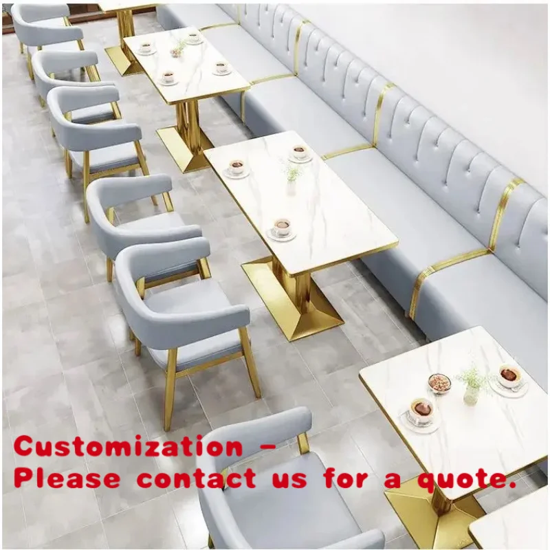 

Customize.Custom Modern Restaurant Furniture Sets Cafe Fast Food Booth Seating Sofa Metal Dining Tables and Chairs Set