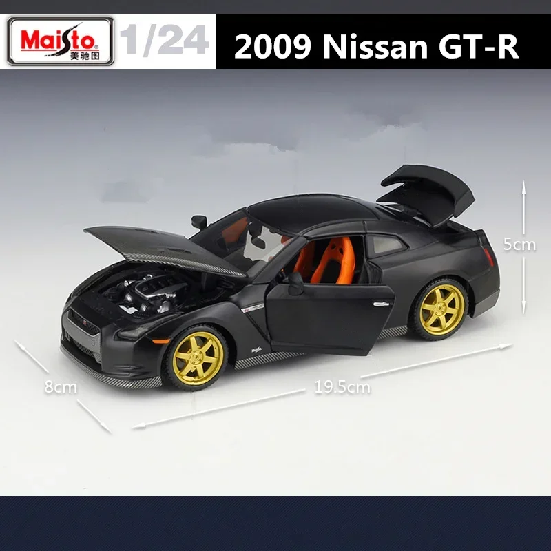 

2009 Nissan GTR 1:24 модель спортивного автомобиля из сплава, литая под давлением металлическая модель гоночного автомобиля, коллекция высокой имитации, игрушка в подарок