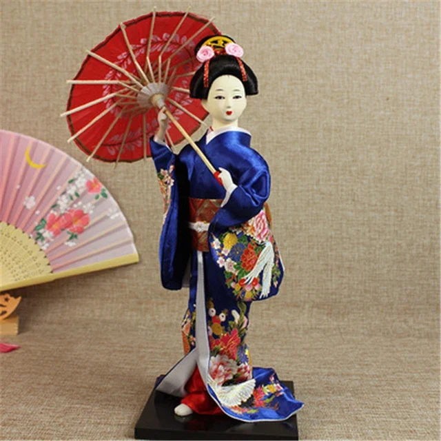 Japanese craft Kimono Doll Sushi Bento accessories Japanese puppet Geisha ornaments Restaurant decoration Lady silk man 56-69