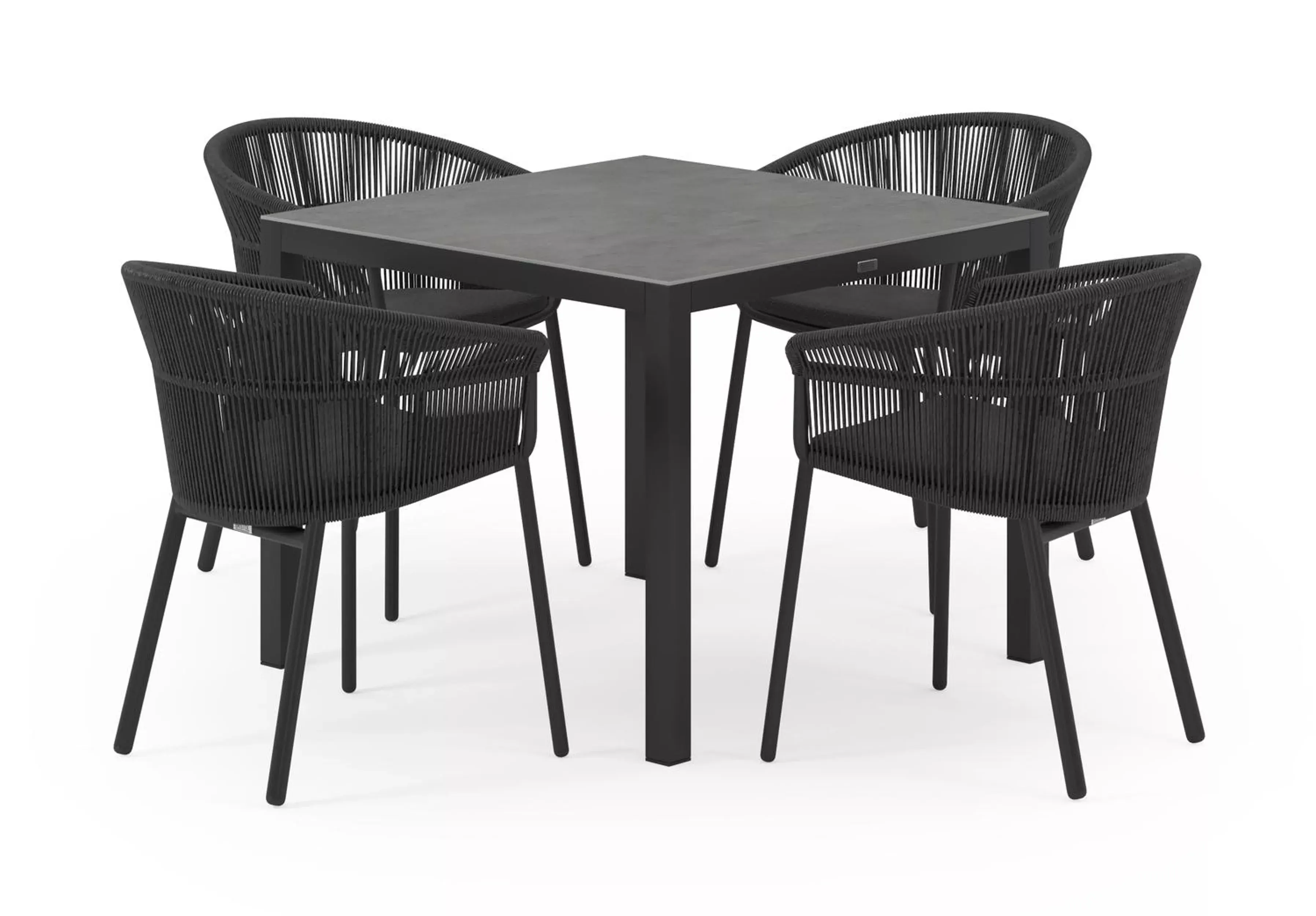 & Luxury Outdoor Furniture Dining Leisure Dining Table Chair Set Combination Stackable Dining Chair