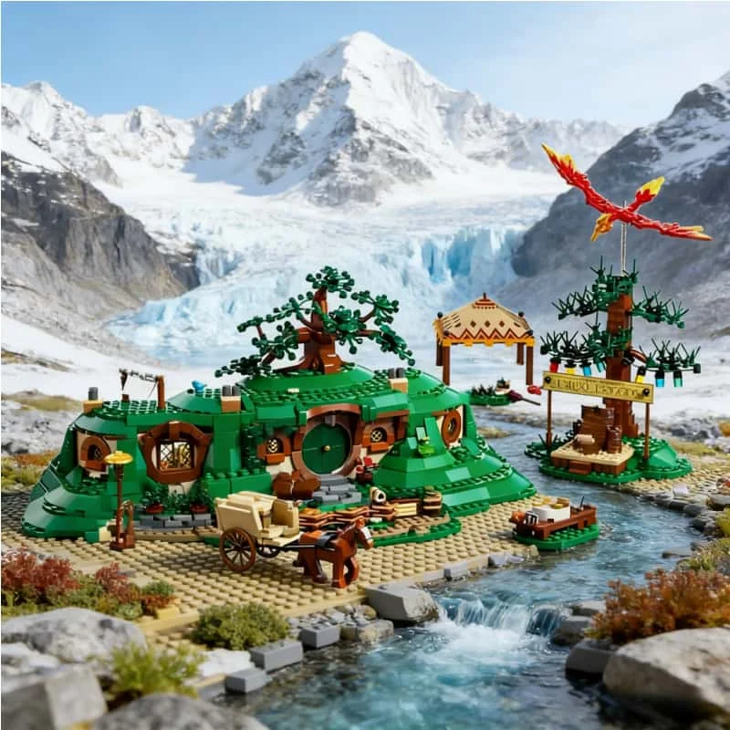 

Shire Hole Architectural Street Architectural Landscape Building Block Model Creative Assembly Toy Children's Christmas Gift
