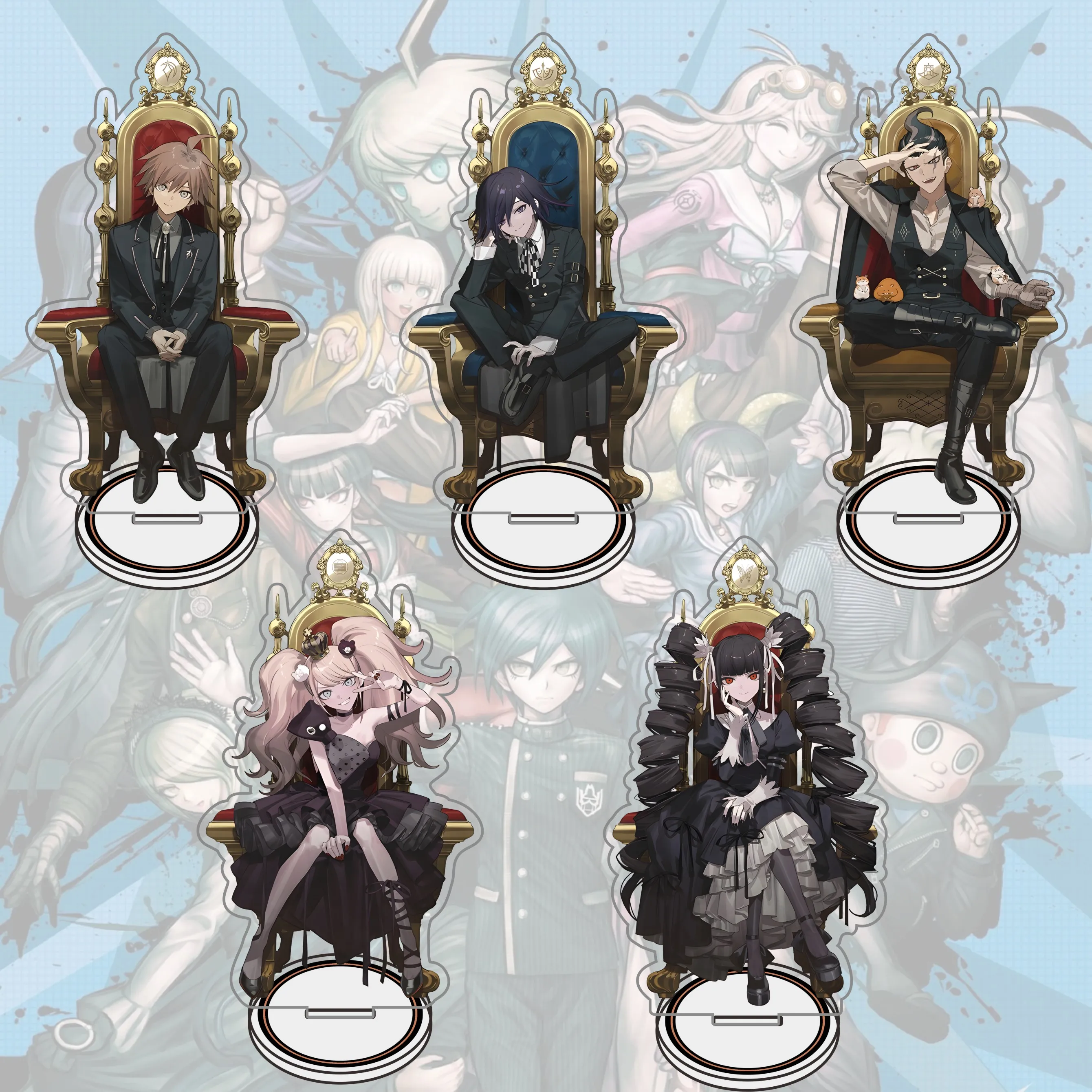 Anime Figure Danganronpa V3 Acrylic Stand Key 15cm Sitting Pose Model Plate Desk Decor Standing Sign Gifts