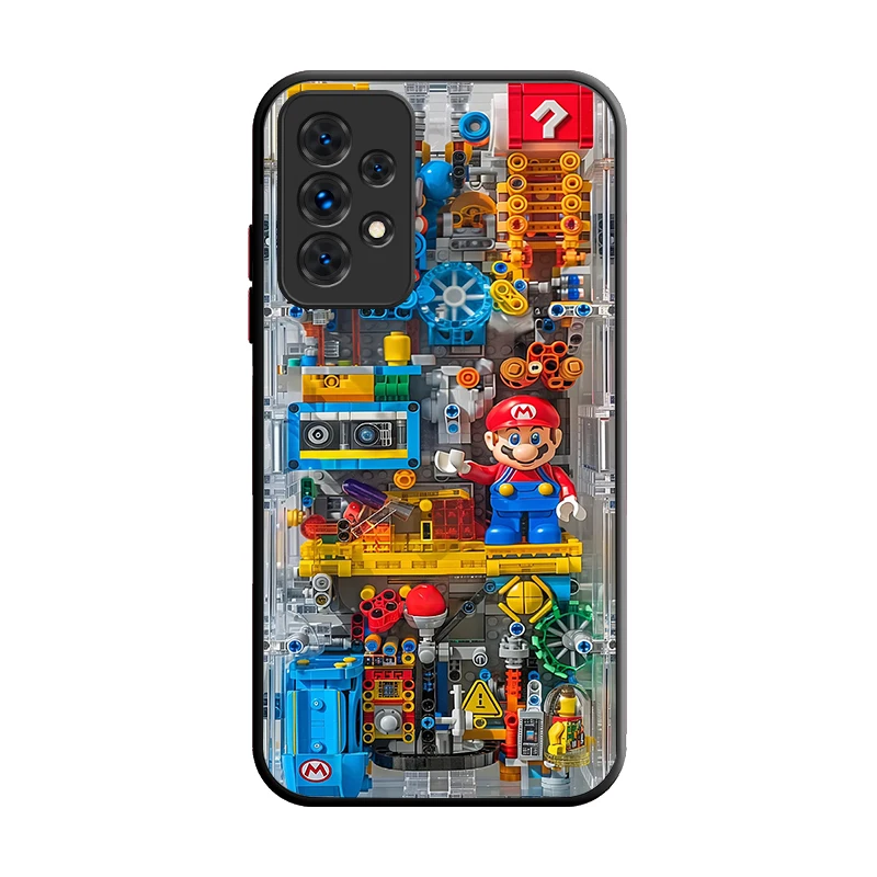 Building Blocks M-Marios Case For Samsung Galaxy A16 A53 A54 A34 A24 A06 A05 A05S A13 A23 A33 A73 A72 A52S A52 A32 A22 A12 Cover