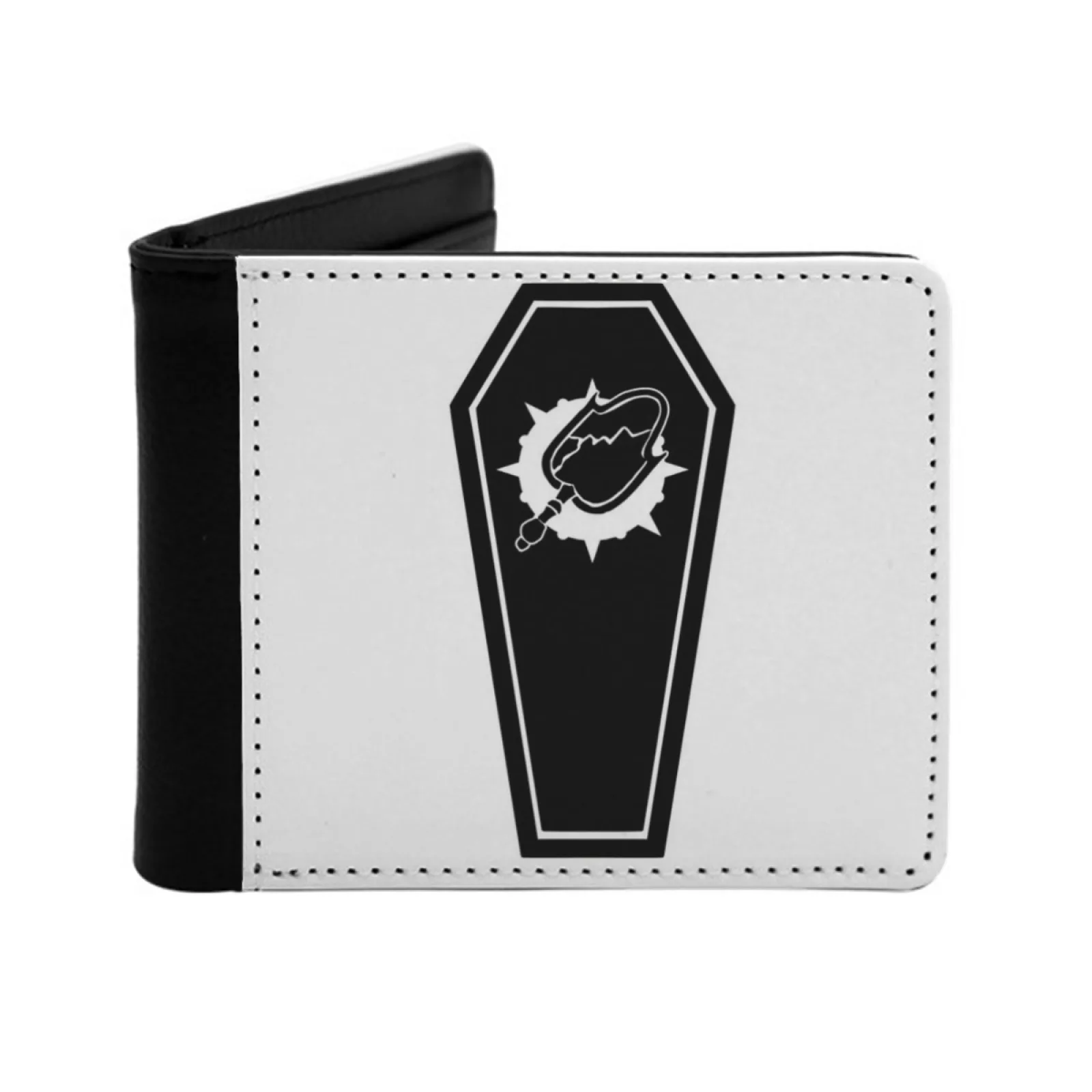 Vampire : The Masquerade Antitribu Malkavian Coffin Short Men's Wallets Credit Card Holder Retro Wallet Male Pu Leather Wallet