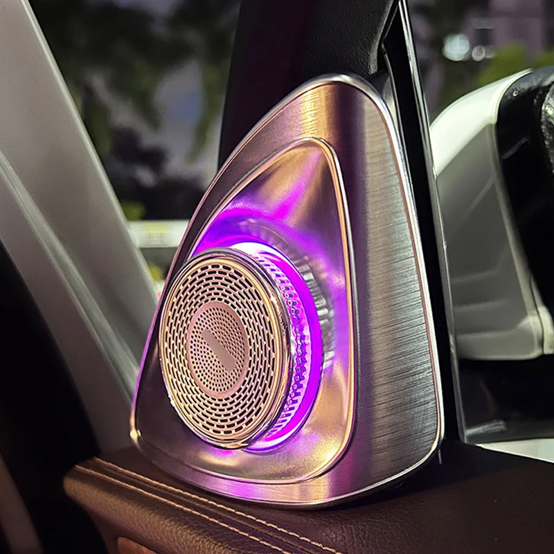Car 64 Colors 4D Rotating Tweeter Speaker Ambient Light For Mercedes Benz C/E/S Class W205 W206 W213 W214 W222 X253 Car 4d Horn
