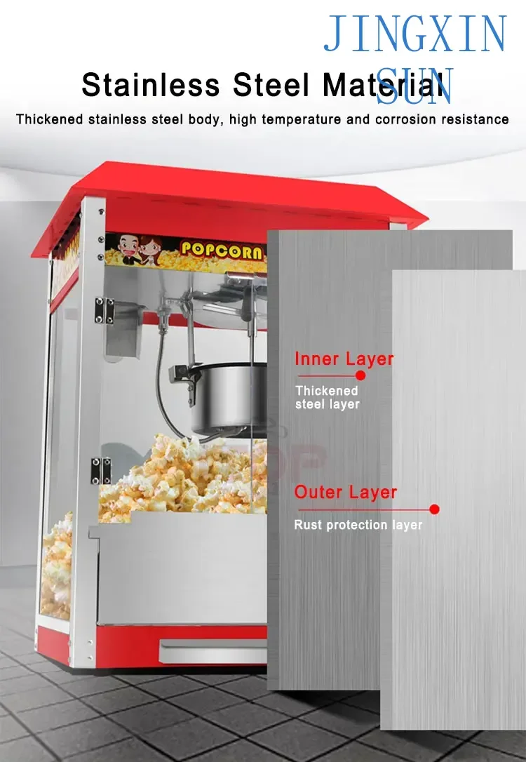 Hot Selling Table Top Commercial Electric Popcorn Makers Tabletop Long Life Time Industrial Caramel Popcorn Machine Price