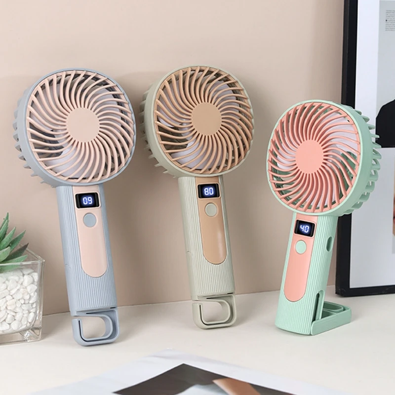 2026 New Upgrade Standing Fan Bladeless Electric Handheld Fans Portable Hand Fan USB Rechargeable Fan Outdoor Camping Office Des