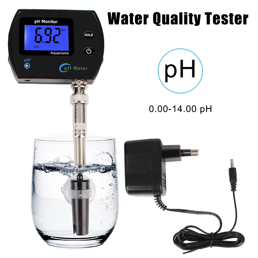 Acidometer Water Quality Monitor LCD Display Multi-parameter EU Plug PH Meter For Aquarium Laboratory Real-time