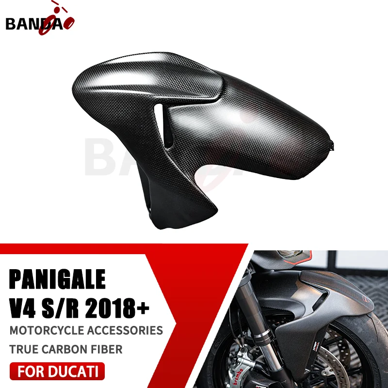 

FOR DUCATI Panigal V4S V4R Streetfighter V4 2018-2023 New 100% 3K Pure Carbon Fiber Motorcycle Accessories Front fenders cowl