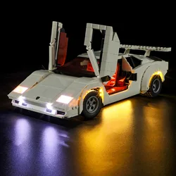 (Only LED Light No Bricks) 10337 Countachs 5000 Quattrovalvoles Ideas (Not Include Building Blocks Bricks Kits Sets Model)