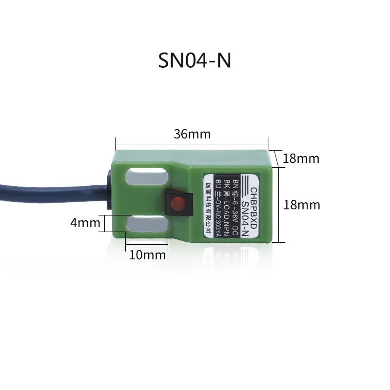 SN04  Inductive  Proximity Switch Metal Approach Sensor NPN PNP  3 Wire DC 6-36V 4mm Detection Switch