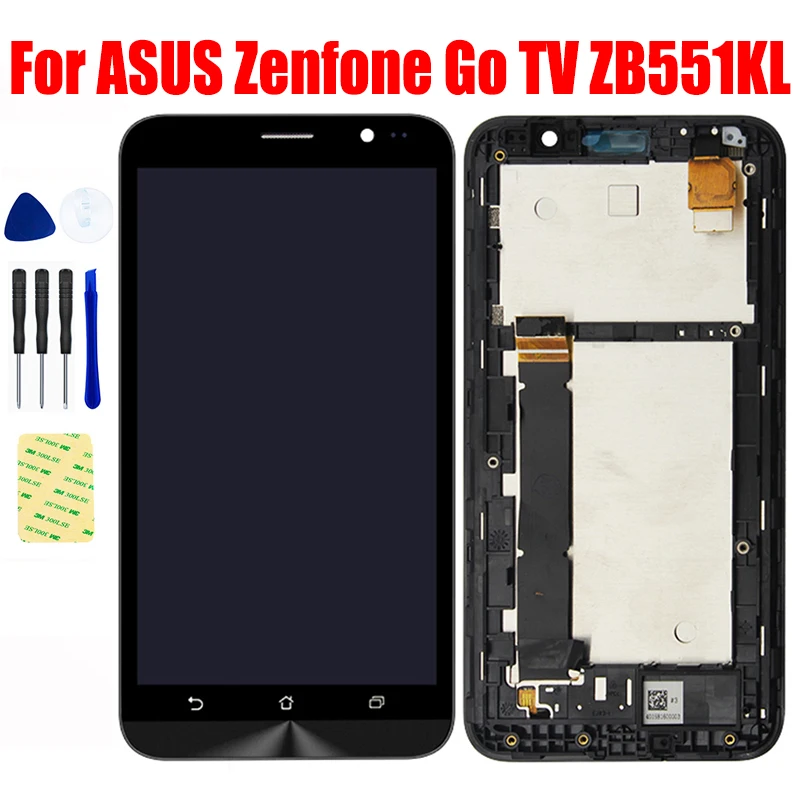 For ASUS Zenfone Go TV ZB551KL LCD X013DB TD-LTE LCD Display Screen Pantalla with Touch Digitizer Panel Glass Assembly Frame