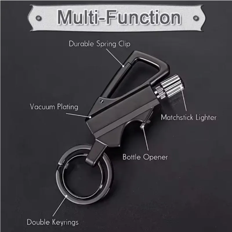 2026 Multifunctional Kerosenes Lighter Keychain Beer Bottle Opener Outdoor Portable Igniter Smoking Accessories Gadgets Men Gift - Image 4
