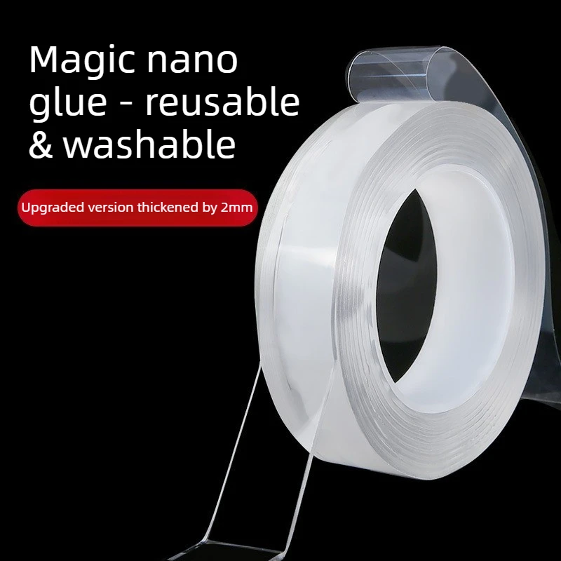 Veekaft 1/2/3/5m Nano Double-Sided Tape, Reusable, Waterproof Tape, Strong Adhesion ,Kitchen and bathroom home decoration