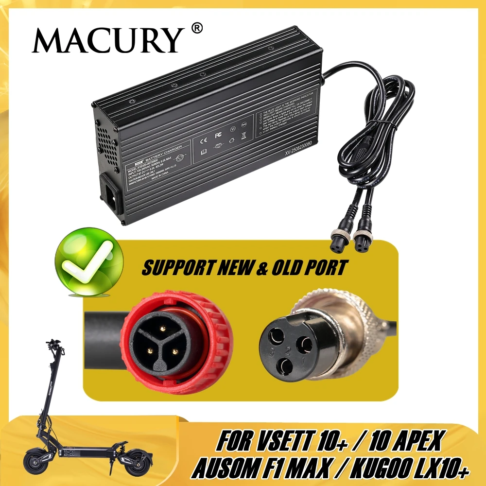 

67.2V 6A Super Fast Charger for 60V Electric Scooter VSETT 10+ 10 APEX AUSOM F1 MAX MUKUTA 10 PLUS KUGOO LX10+ New & Old Socket