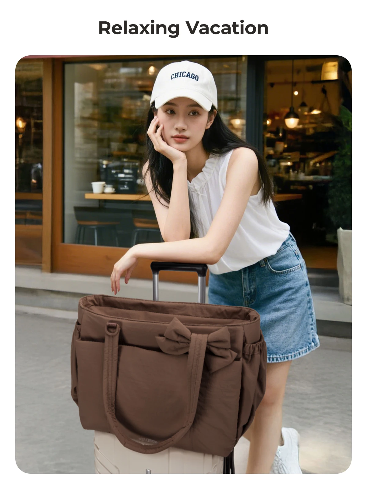 BAGSMART Einkaufstasche mit großer Kapazität für Damen, vielseitige Handtasche zum Pendeln, Messenger-Schultertasche mit mehreren Taschen – Detail 17