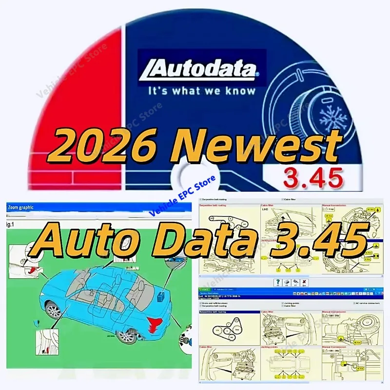 2026 Newest Auto Data 3.45 AutoData Car Software with Free Install Video to Help Autodata 3.45 car software