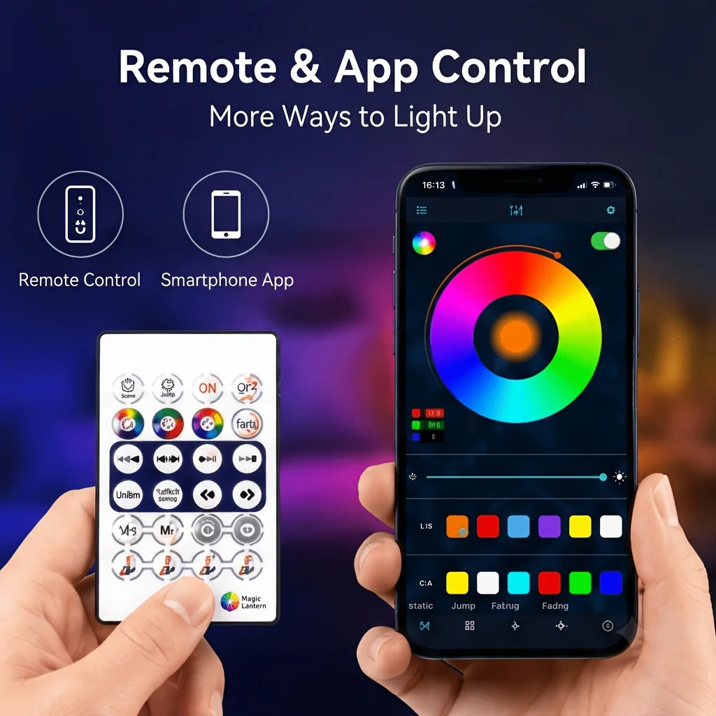 Smart RGBIC Neon Rope Light 5/10M USB Dynamic Music Sync Mode Dream Color Flexible LED Strip For Home Party Holiday DIY Decor
