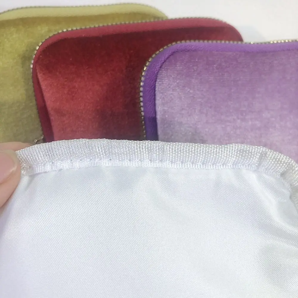 Creative Gift with Zipper Jewelry Storage Bag Flannel Multifunctional Organizer Pouch Portable Anti-Scratch Jewelry Bag