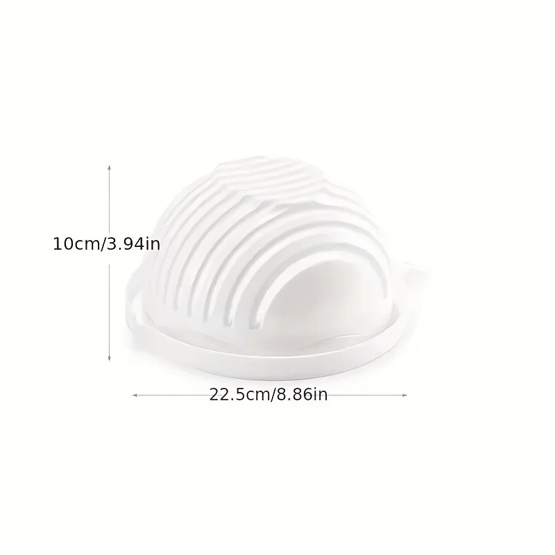 1pc Multi-Layer Vegetable and Fruit Slicer – Manual Kitchen Tool for Easy Salad Prep, White Plastic Design with Multiple Ridges