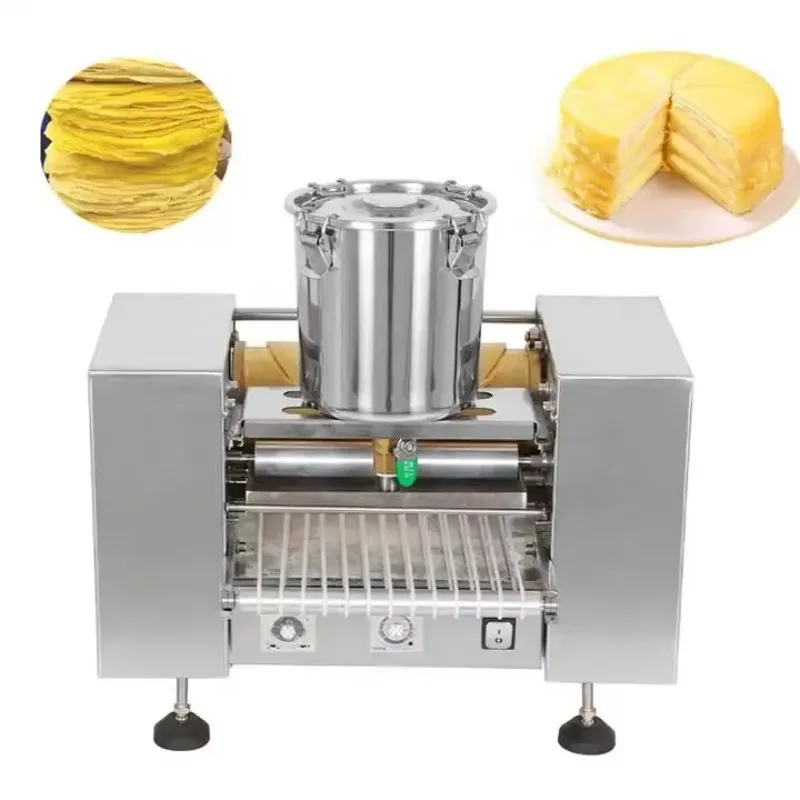 Commercial Automatic Mini Mille Crepe Maker Pancake Machine Thousand Layer Cake Machine Egg Skin Crepe Making Machine Price