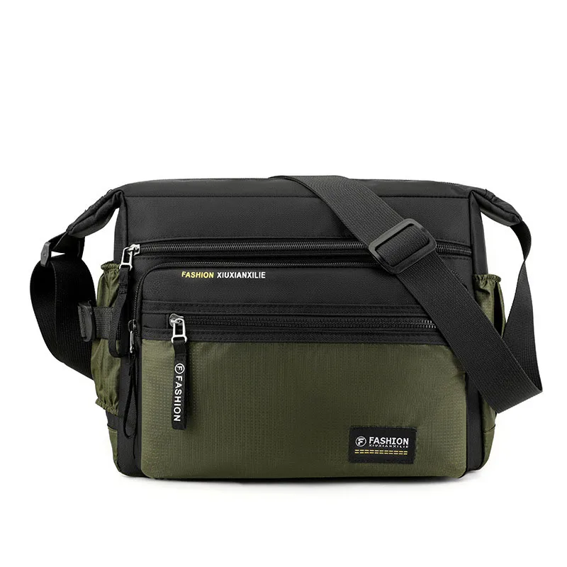 Waterproof Men Crossbody Bags Male Oxford Shoulder Bags Boy Messenger Bag Man Handbags For Travel Casual Large Satchel Grey Bags