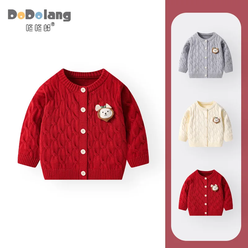 

Autumn and Winter Baby Sweaters, Children's Casual Knitted Jackets, Spring Men's and Women's Long Sleeved Cardigans, Tops