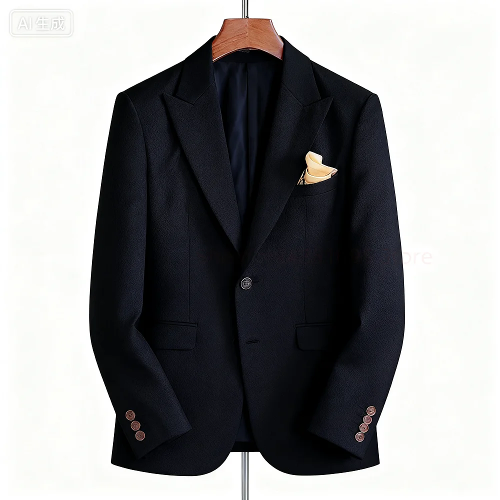 

Мужской бежевый_Azure Celeste Linen Ternos Slim Fit, летняя пляжная свадебная куртка для курения, повседневный пиджак с лацканами на все сезоны