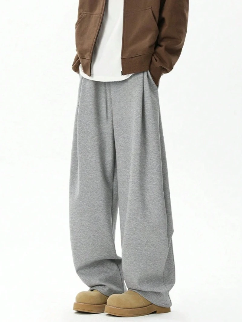 

Sports Men Women Y2K Drawstring Waist Solid Color Sweatpants Long Printed Sweatpants Plain Black Fitness Basics Fall Clothes