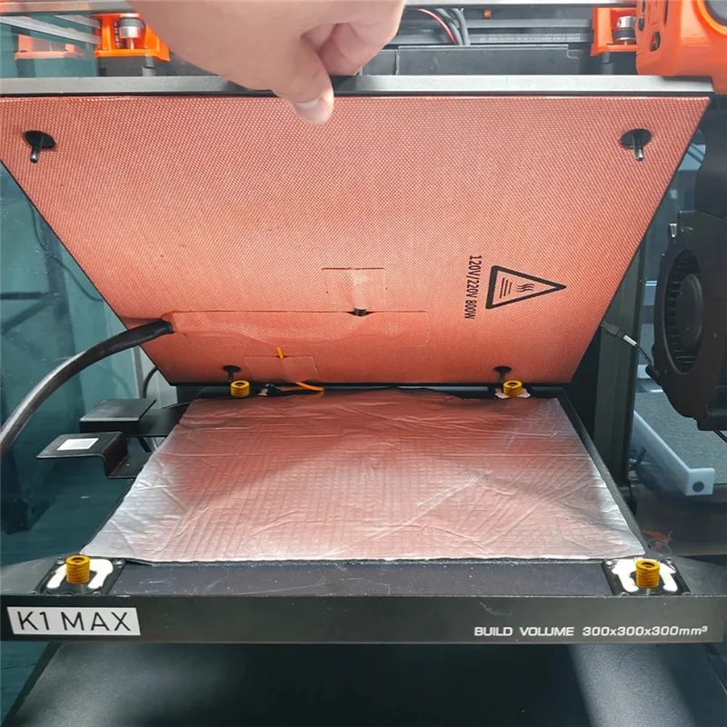 Podkładka grzejna silikonowa 800W 120V/220V z podwójnym napięciem i naklejką samoprzylepną 1,5 mm do wymiany w drukarkach 3D Creality K1 MAX