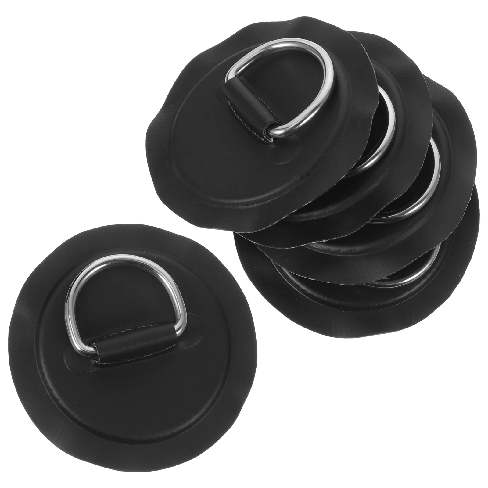 5 Pcs Rubber Boat Rope Buckle Fishing Kayak D Rings for Seat Attachment D-shaped Inflatable Accessories Pvc Patches