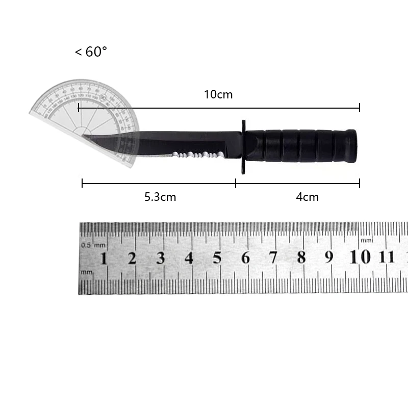 Stainless Steel Mini Outdoor Knife Camping Small Straight Knife Survival Chain Pocket Knife Multi-Purpose Portable Knife