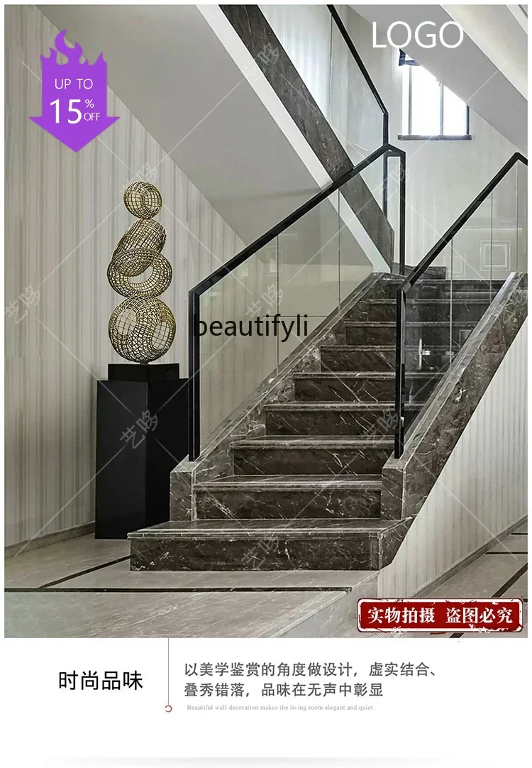 P Hotel lobby corridor sculpture light luxury metal handicrafts entrance living room floor ornament