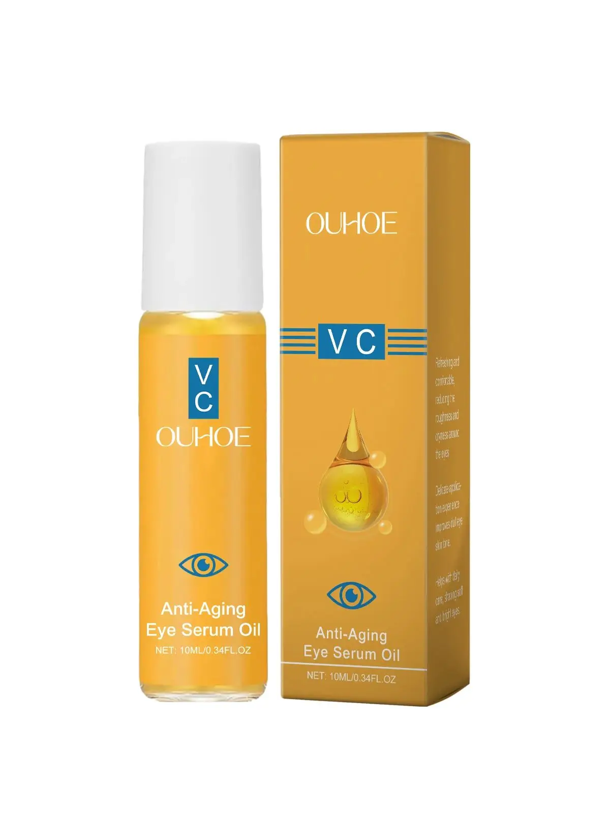 Sérum raffermissant pour les yeux, huile de vitamine C et E pour peau sèche, hydratant, léger, absorbant rapidement, soins pour la peau, 10ml