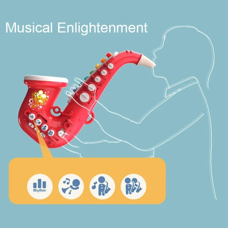 Zabawki saksofonowe dla dzieci Instrument muzyczny Wczesna edukacja muzyczna Zabawka dla niemowląt Prezent urodzinowy na Boże Narodzenie