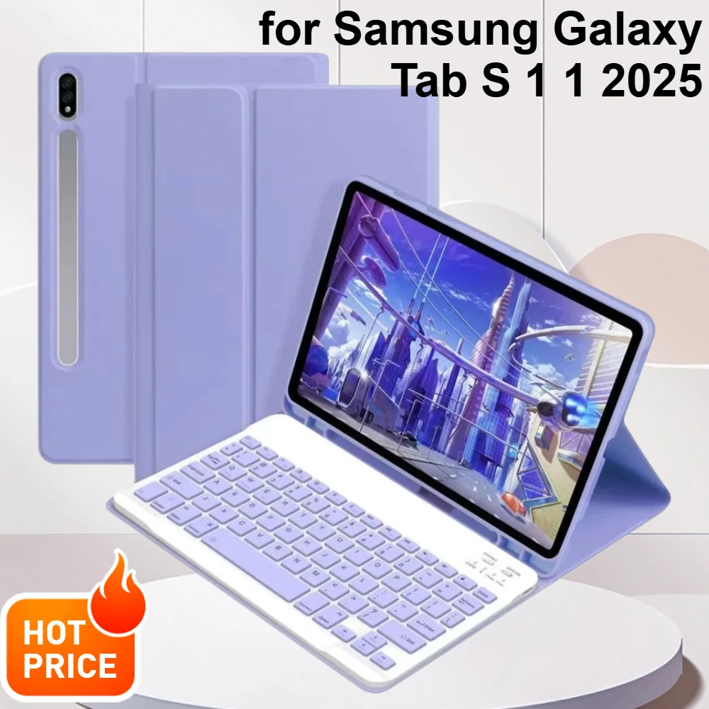 

Для Samsung Galaxy Tab S11 2025 Съемная клавиатура Funda A11 A9 Plus 11 A8 S6 S10 Lite S9 FE 10,4 S7 S8 PLUS 12,4 13,1 Новый чехол