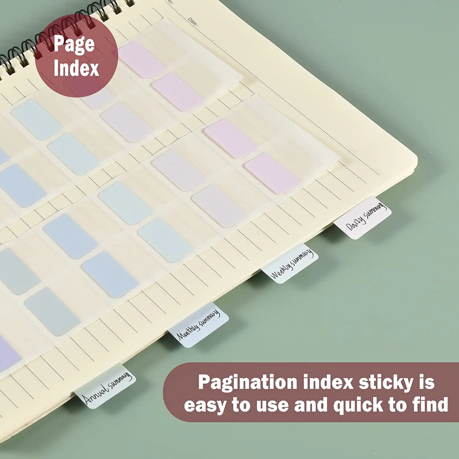 Transparent Sticky Index Tabs, Clear Sticky Notes Long Page Book Markers Tabs, Tape Flags for Books Annotation