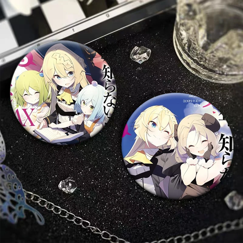I've Been Killing Slimes for 300 Years and Maxed Out My Leve Tinplate Pins Round Cartoon Brooches Anime Collection Badge Gifts