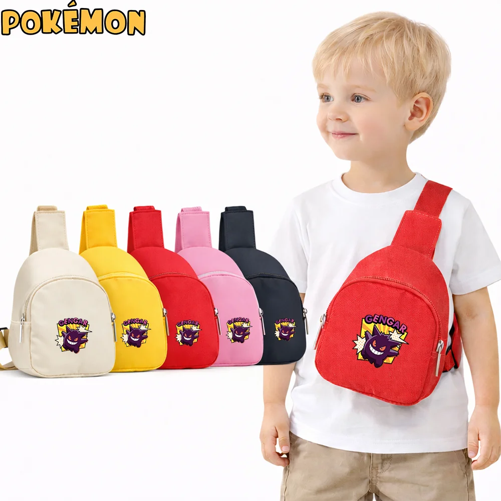 Mochila De Peito Leve Jigglypuff Pokemon 2026 Nylon Rosa Fofo Ajustavel Para Bebe Menina Presente