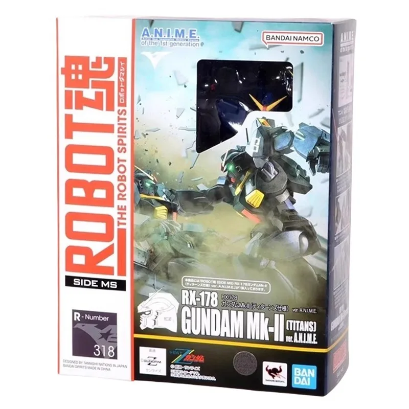 Original Genuine Bandai Anime RX-178 GUNDAM MK-II (TITANS) Ver THE ROBOT SPIRITS Model Toys Action Figure Gifts Collectible Kids