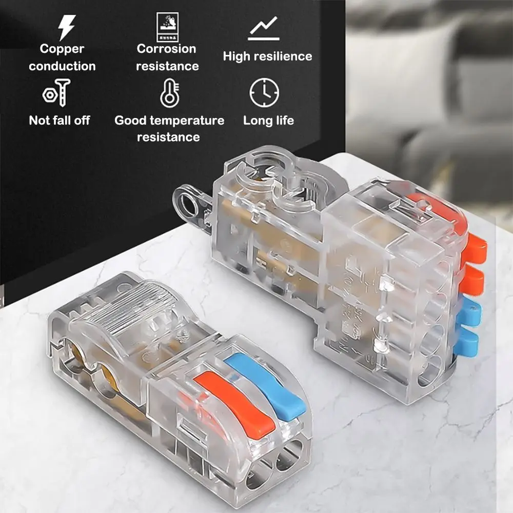 Mini Fast T type Wire Connector Electric Quick Splice Terminals Crimp Non Destructive Without Breaking Cable Insulated Line