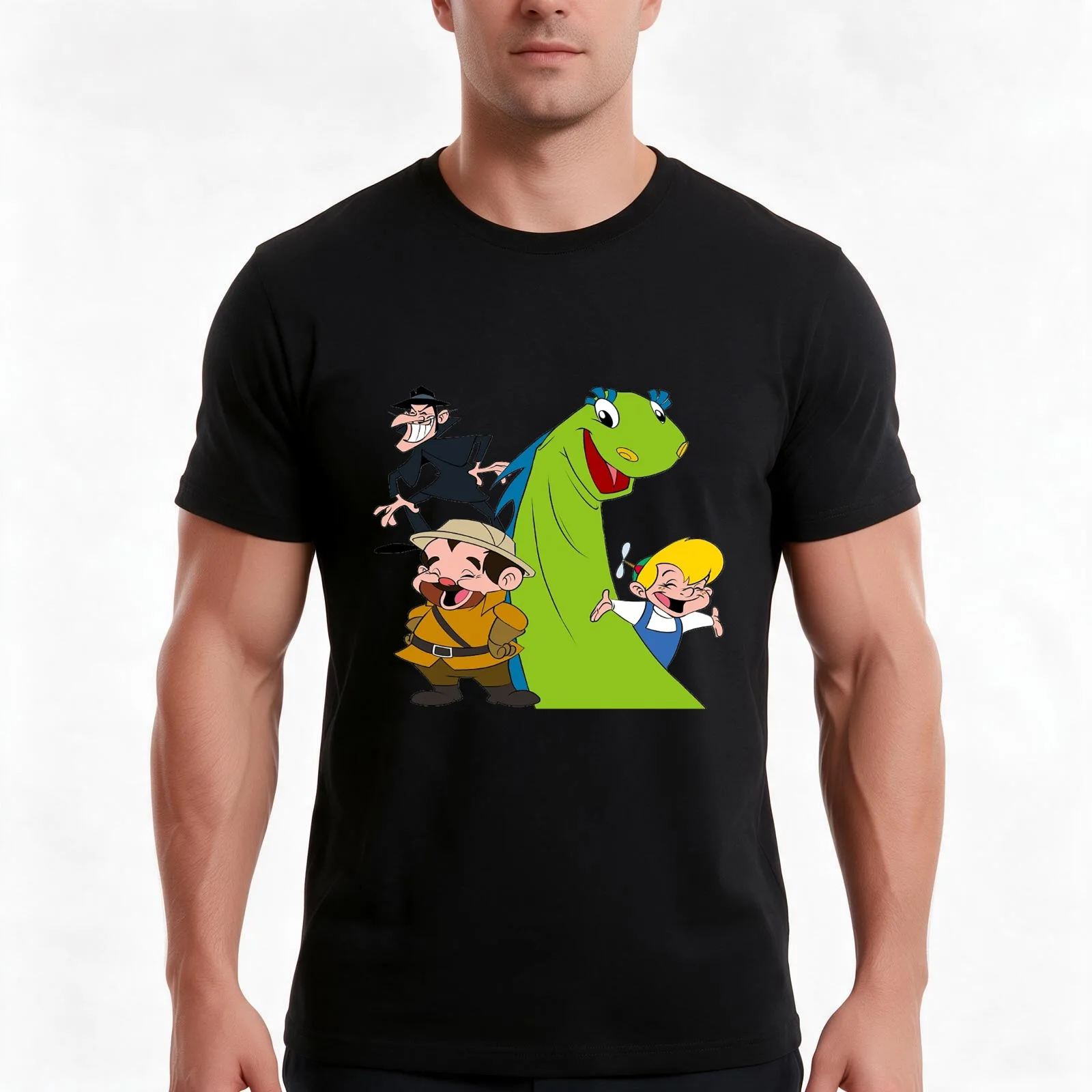 beany and cecil cartoon T-Shirt Summer Casual Cotton Tee Oversized Streetwear Tops Vintage Graphic Print Unisex Men Women