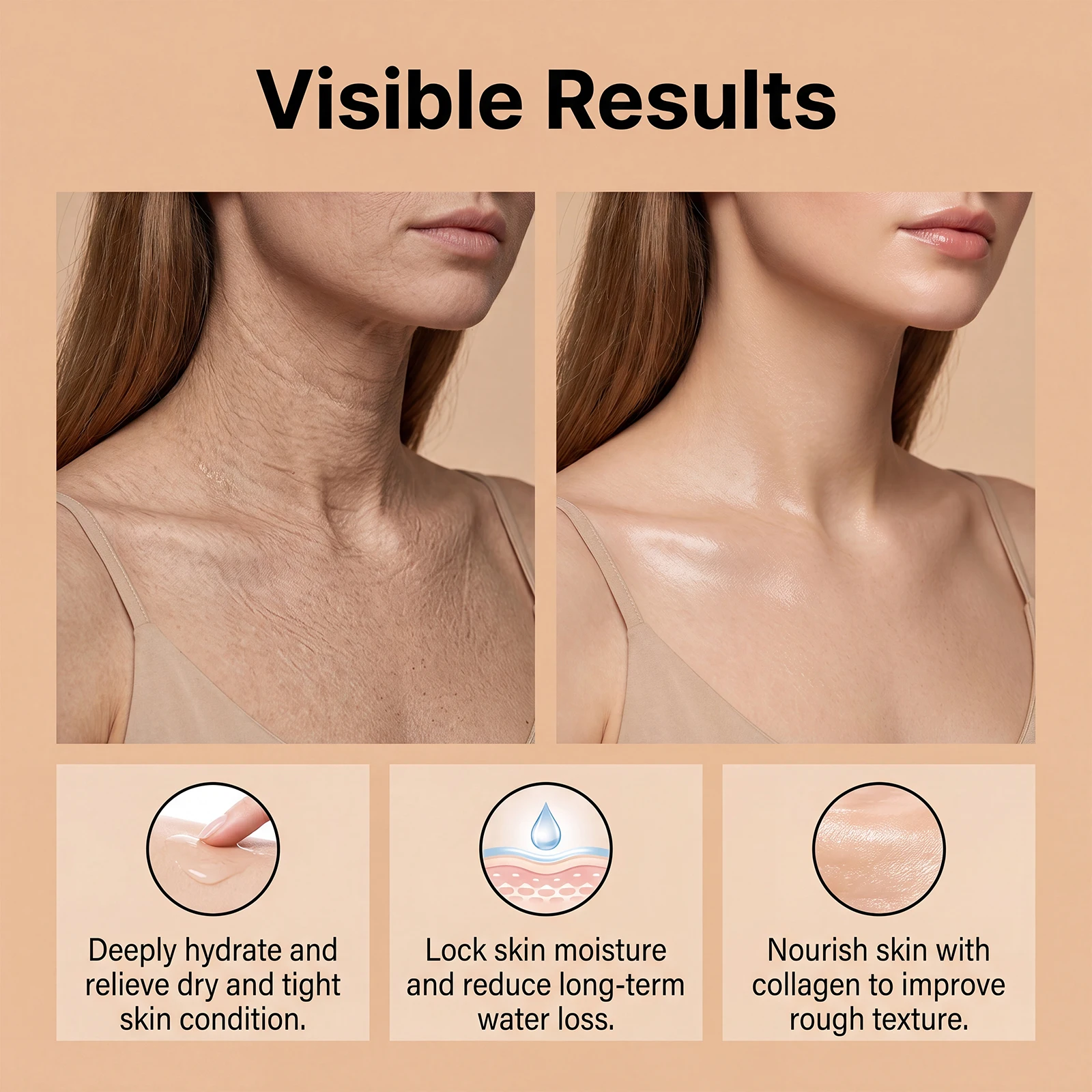 Feuchtigkeitsspendender Balsam-Stick Honig Vitamin C Gesichts-Hydratisierungscreme Kollagen Gesichtsserum-Set Beruhigende Reparatur Sanfte Nährende Hautpflege – Detail 5