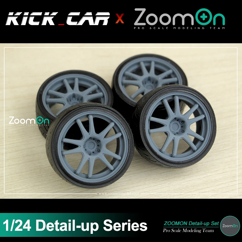 

ZoomOn ZR022 18'' 5zigen RSD Rim Set Detail-up Modified Parts For Assembled Model Hobbyist Gift for Professional Adults