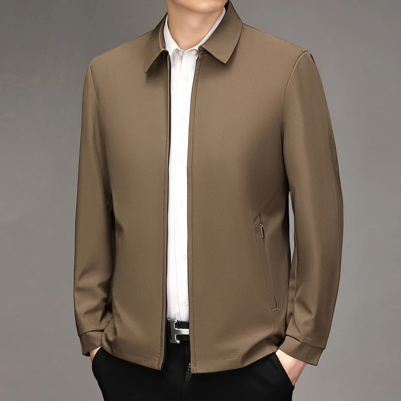 

High-quality and fashionable executive jacket, short lapel business middle-aged men's jacket for spring and autumn