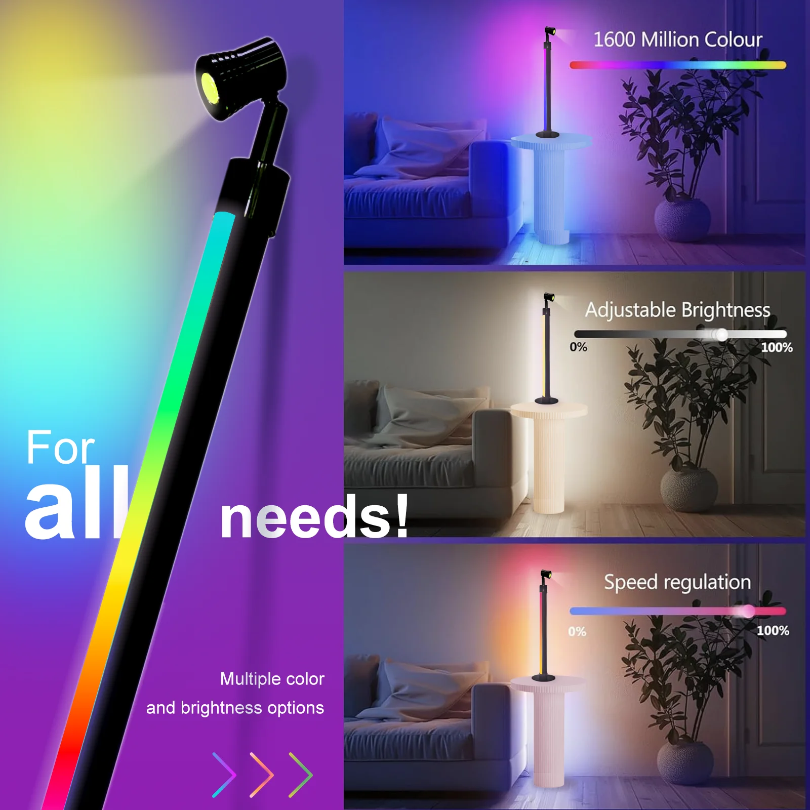 Dwa tryby Lampa stołowa Smart RGB Dream Kolorowa lampa podłogowa z synchronizacją muzyki LED Nowoczesne oświetlenie nastrojowe do dekoracji