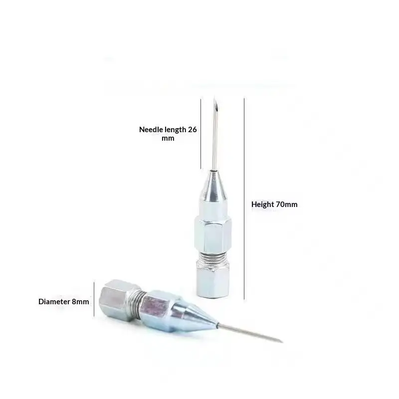 Removable Needle Nose Grease Head Universal Sealed Grease Nozzle Accessory for Heavy Duty Machinery Lubrication Maintenance