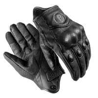 Guantes de motociclismo ORZ, piel de cabra, guantes de dedo completo, guantes para motocicletas, guantes