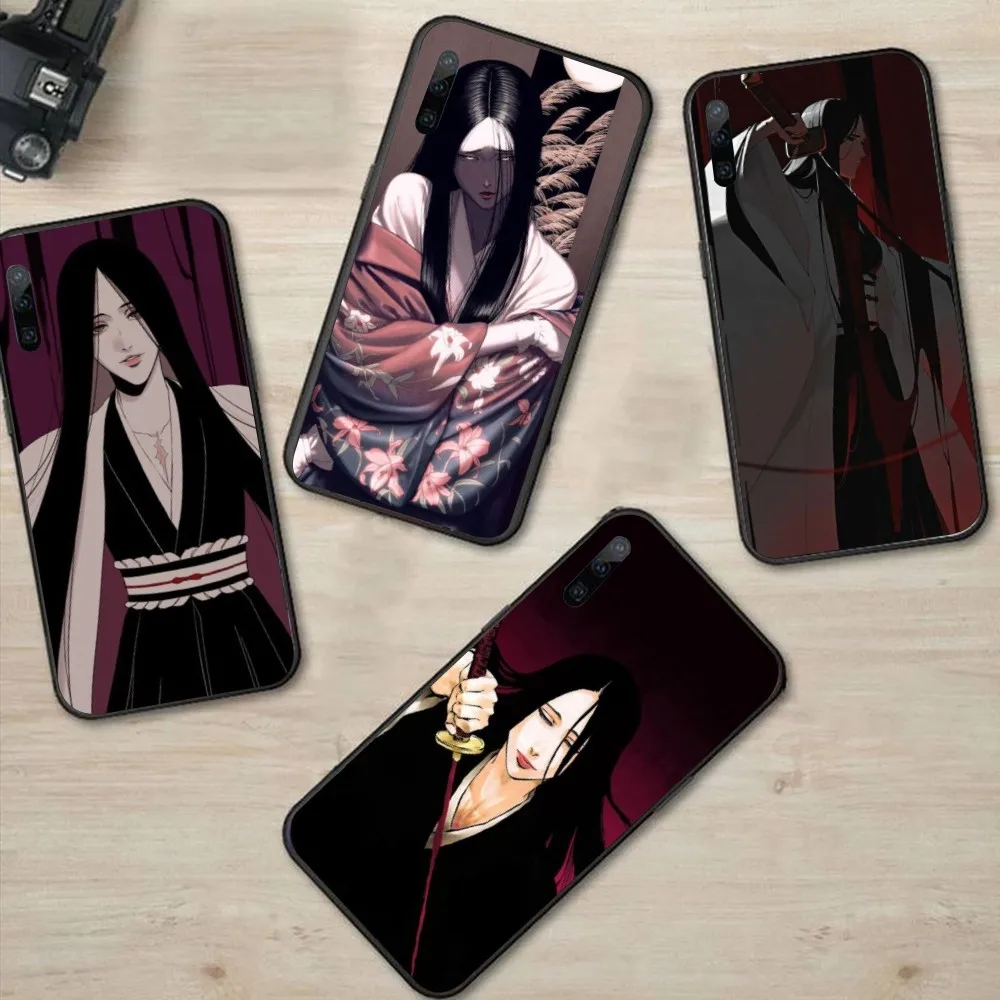 Bleach Unohana Mobile Cell Phone Case for Huawei P50 P40 P30 Pro Lite P Smart 2021 2019 Magic 3 Black Soft Phone Cover Funda